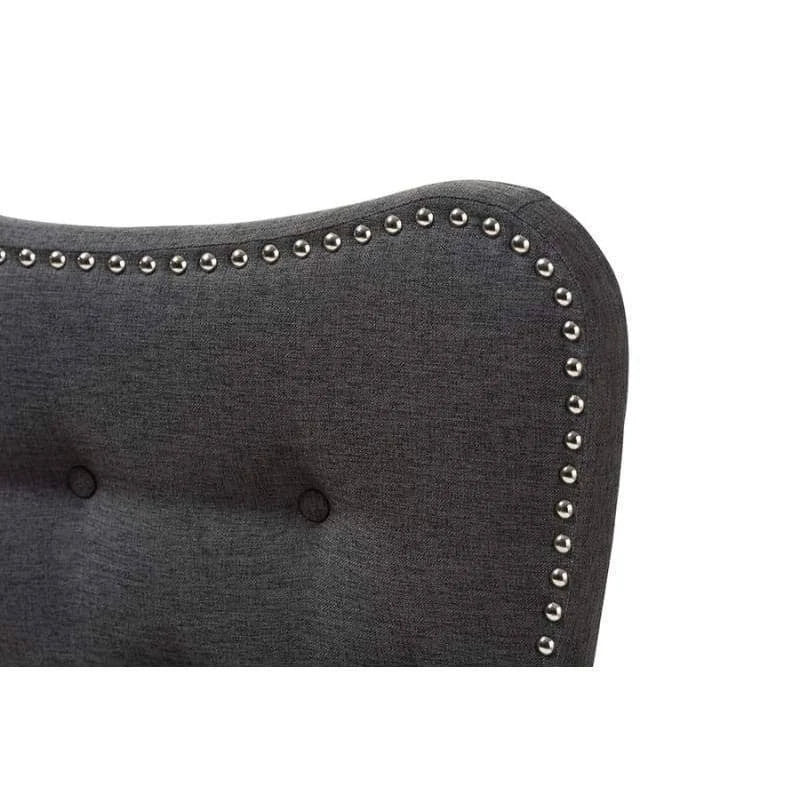Dark Grey Fabric Full Size Headboard C9450