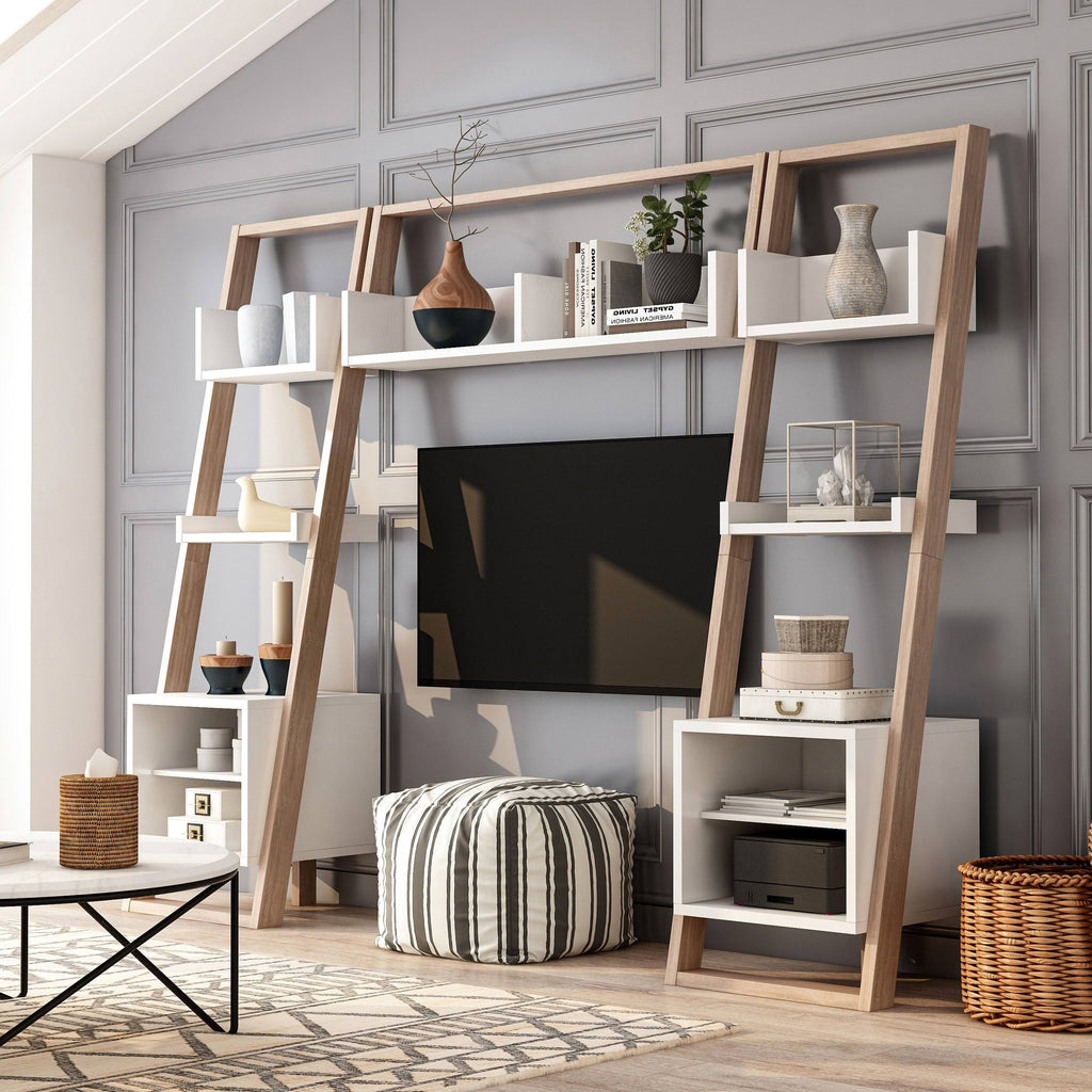Natural White Entertainment Center T290856