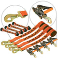 8-Point Roll Back Vehicle Tie Down Kit with Snap Hooks, Set of 4 H41309
