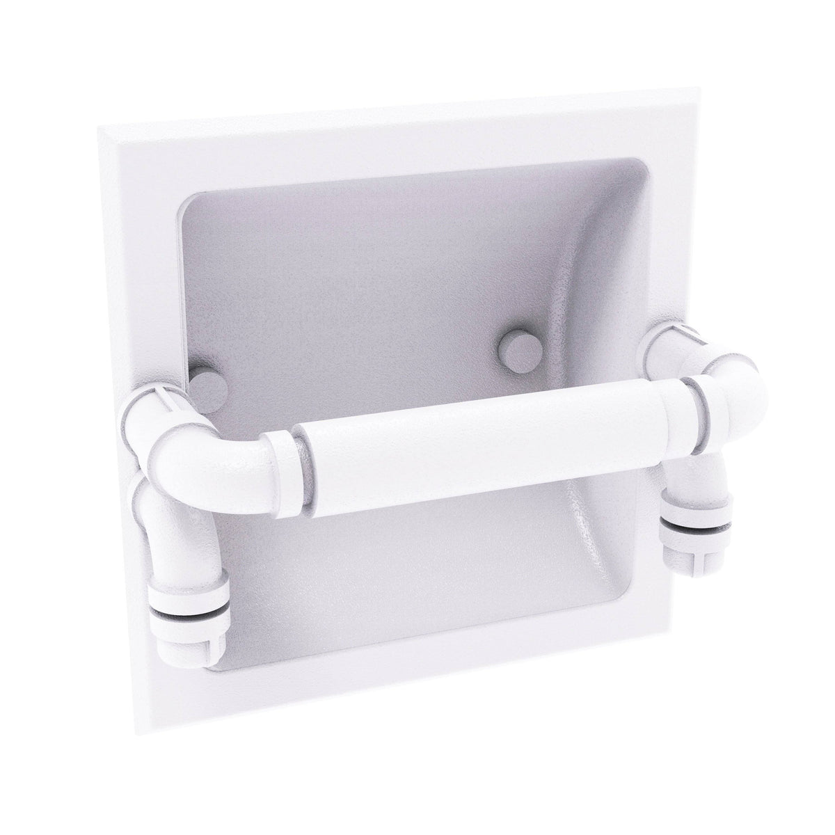 Matte White Recessed Toilet Paper Holder I811830