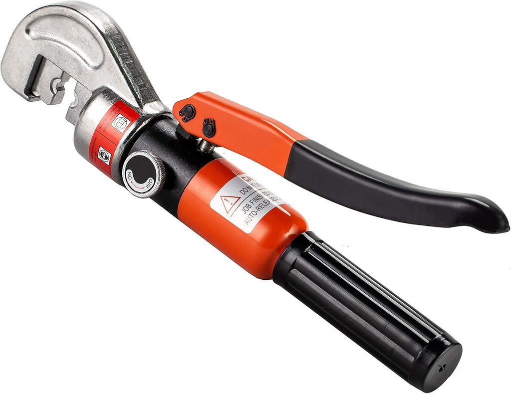 10 Ton Hydraulic Cable Crimper Hand Tool with 8 Pairs Dies and Cable Cutter E7543