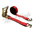 2 Piece Ratchet Tie Downs with Flat Hooks H50087
