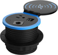 Desktop Power Grommet with Wireless Charger, USB C, Pack of 2 F9047