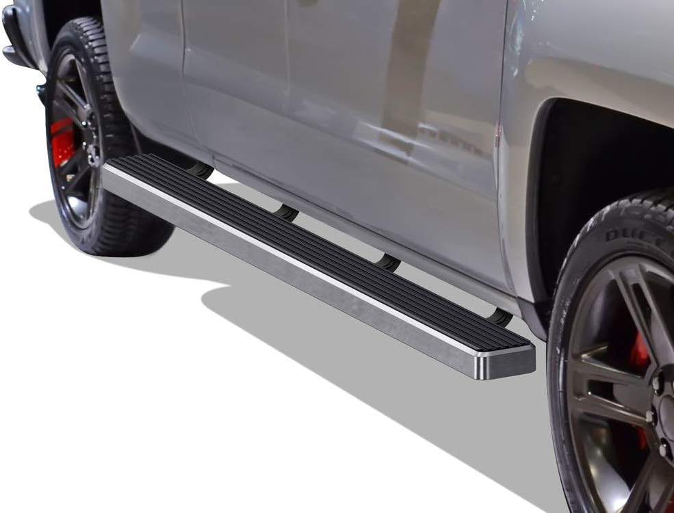 Black Powder Coated 5in Running Boards Side Steps Step Rails Z43420
