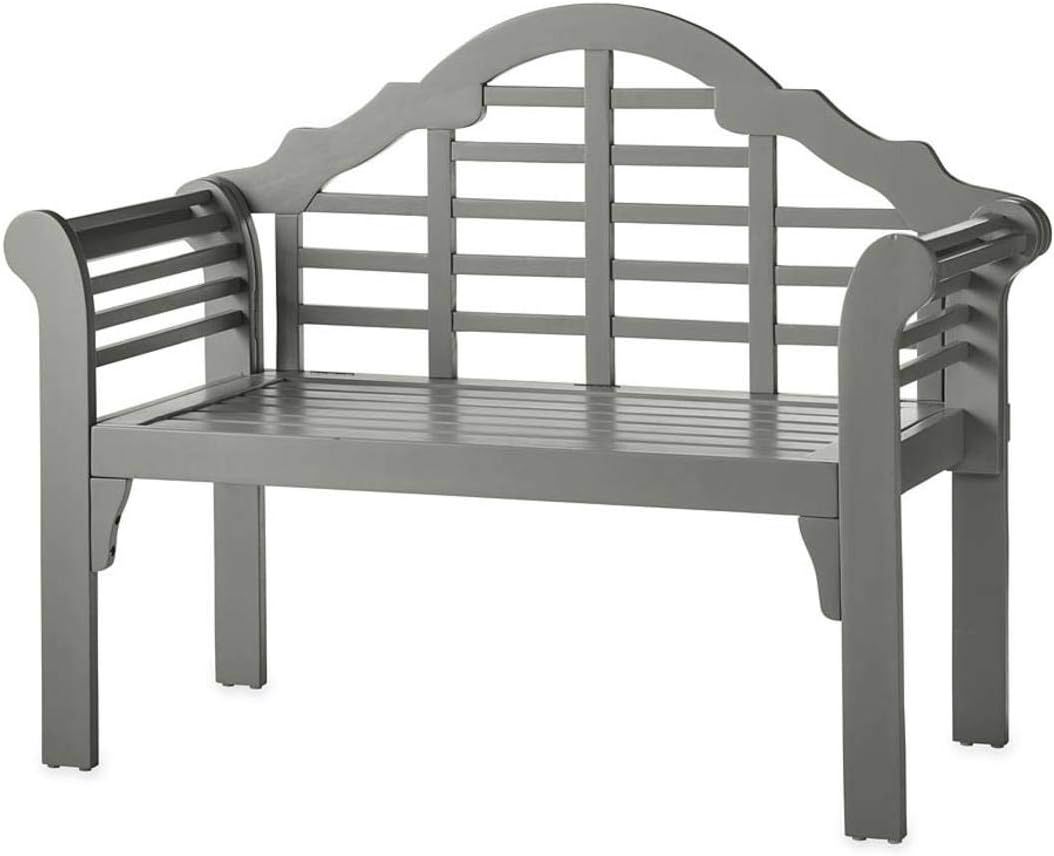 Black Eucalyptus Wood Garden Bench T38575