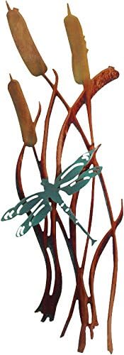 3D Dragonfly and Cattails Wall Art S101915