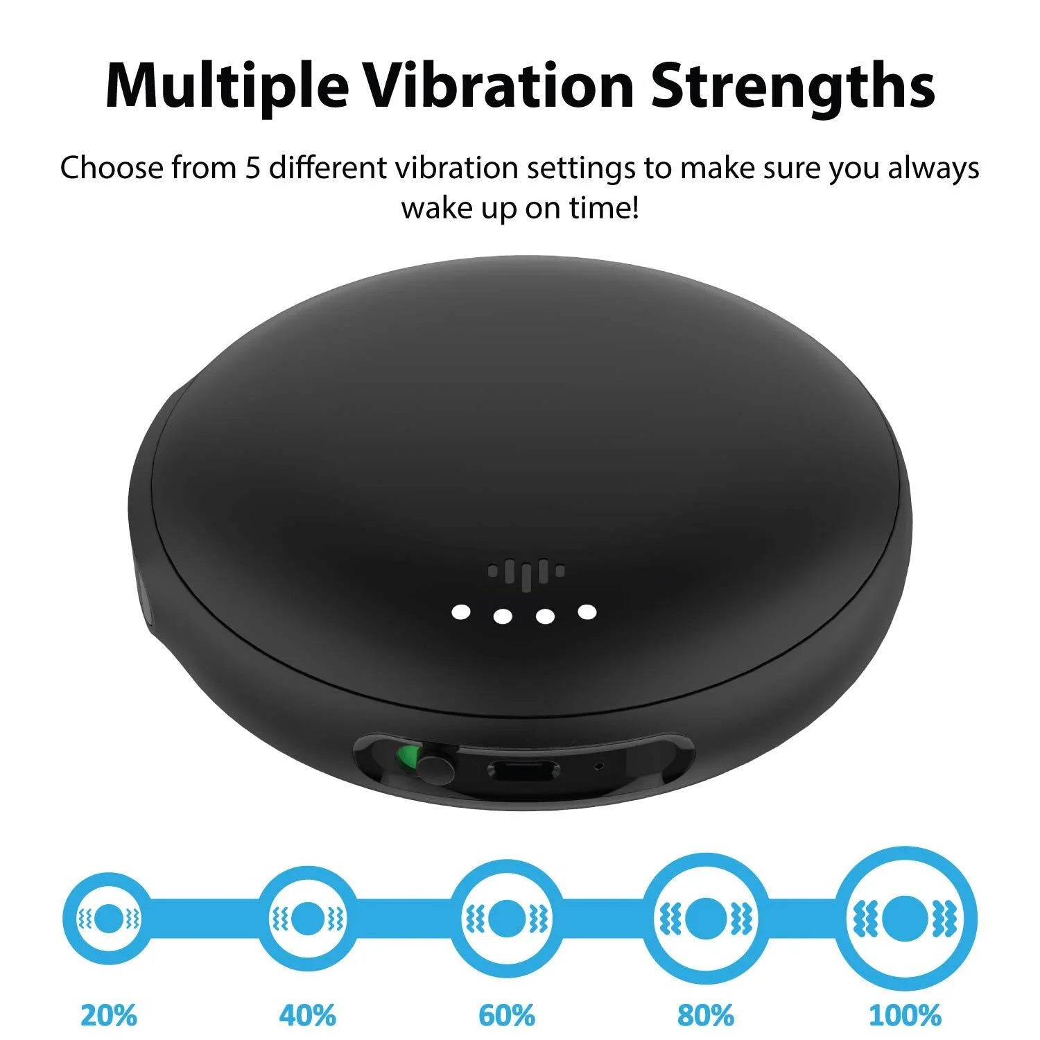 Black Vibration Bed Shaker Bluetooth Alarm Clock L116