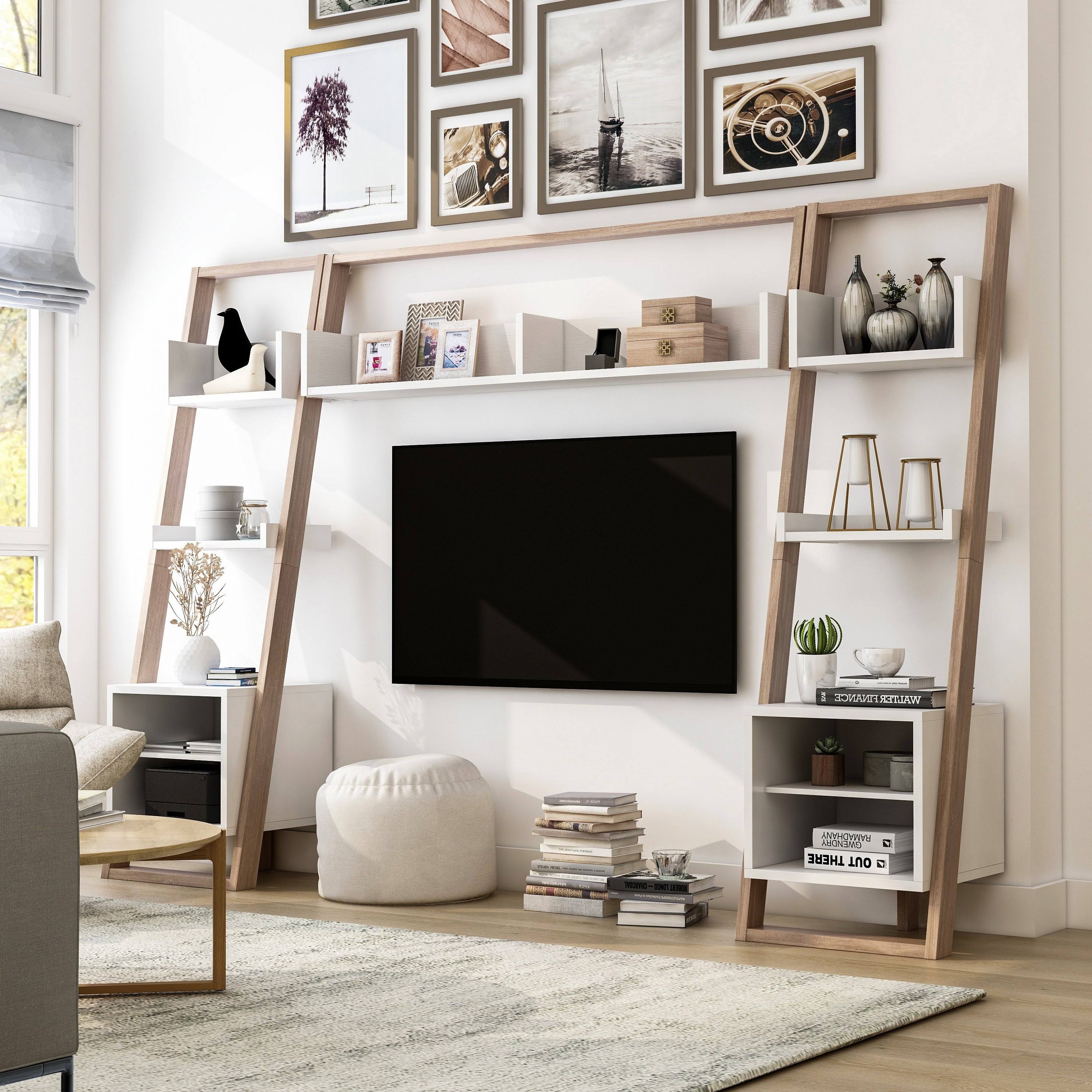 Natural White Entertainment Center T290856