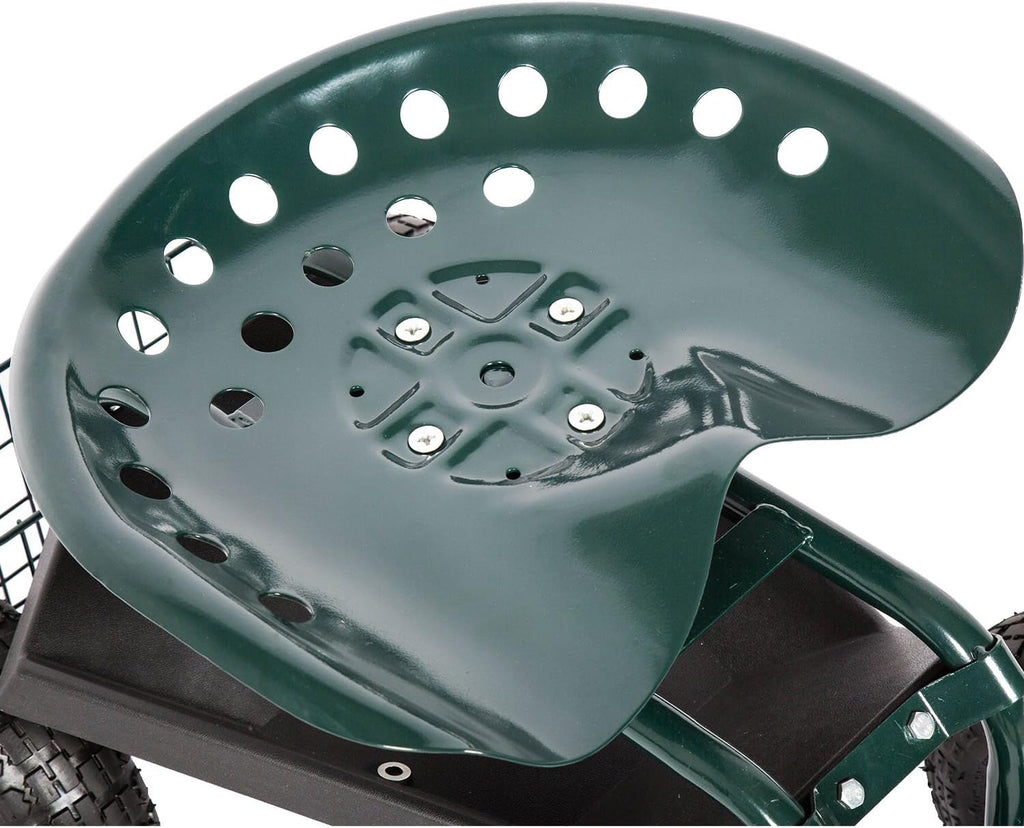 Rolling Garden Cart Work Seat with Tool Tray U57888