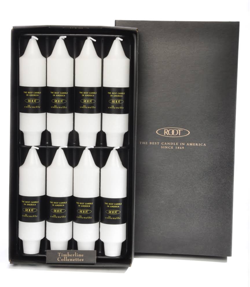 Unscented Candles, White, Box of 8 Y37528