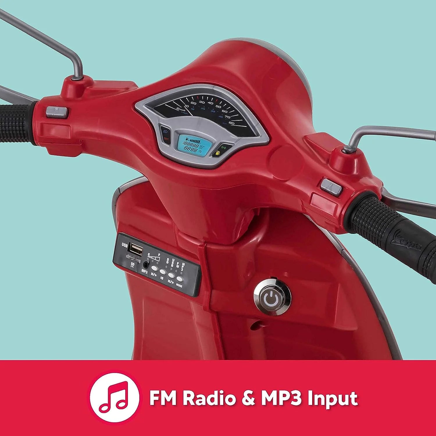 Red 6 Volt Electric Ride-on Scooter V760