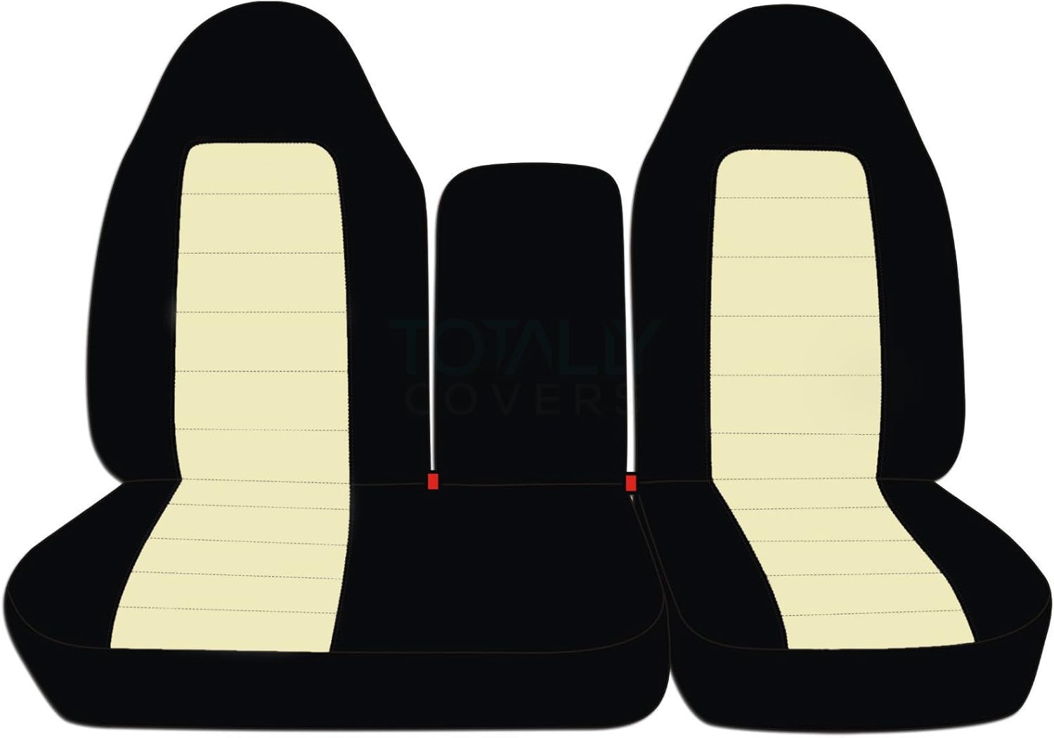 Black & Blue Two-Tone Front 40/60 Split Bench Truck Seat Covers P22867