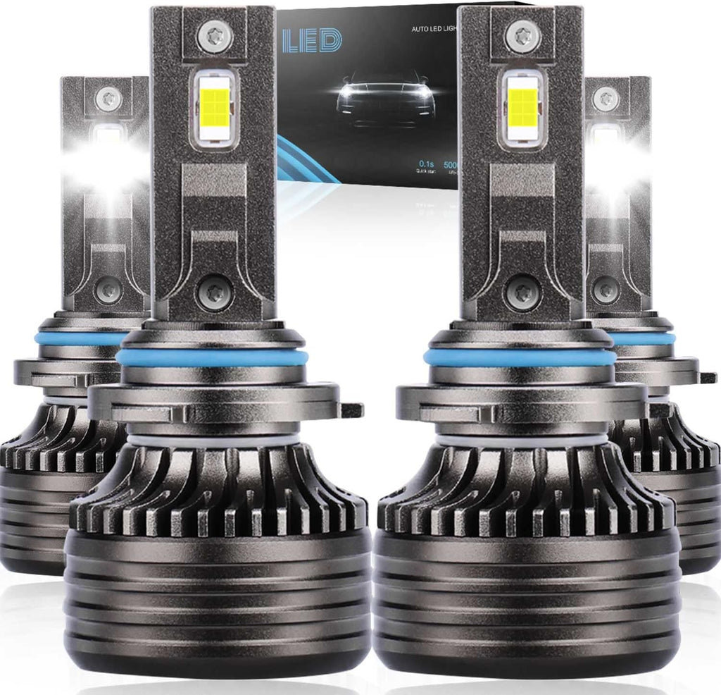 9005 High Beam + H11 Low Beam LED Headlight Bulbs, 6000K Cool White, Pack of 4 W23968