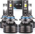 9005 High Beam + H11 Low Beam LED Headlight Bulbs, 6000K Cool White, Pack of 4 W23968