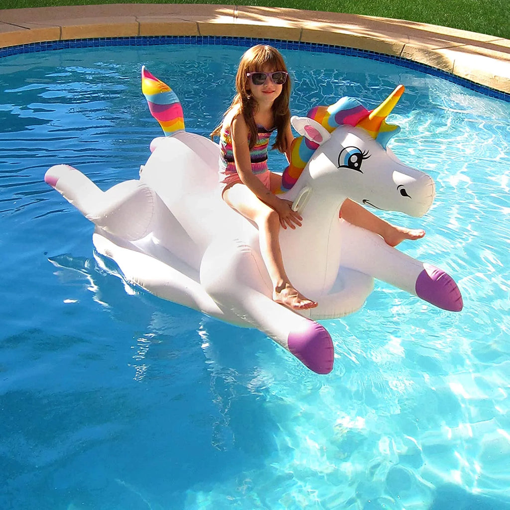 Rainbow Unicorn Inflatable Pool Float G9359