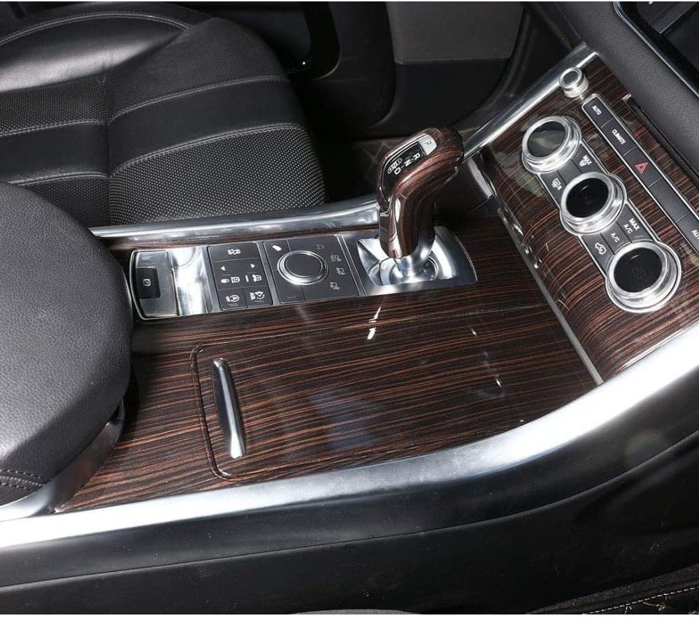 Red Ash Wood Grain ABS Plastic Center Console Cover Trim O5266
