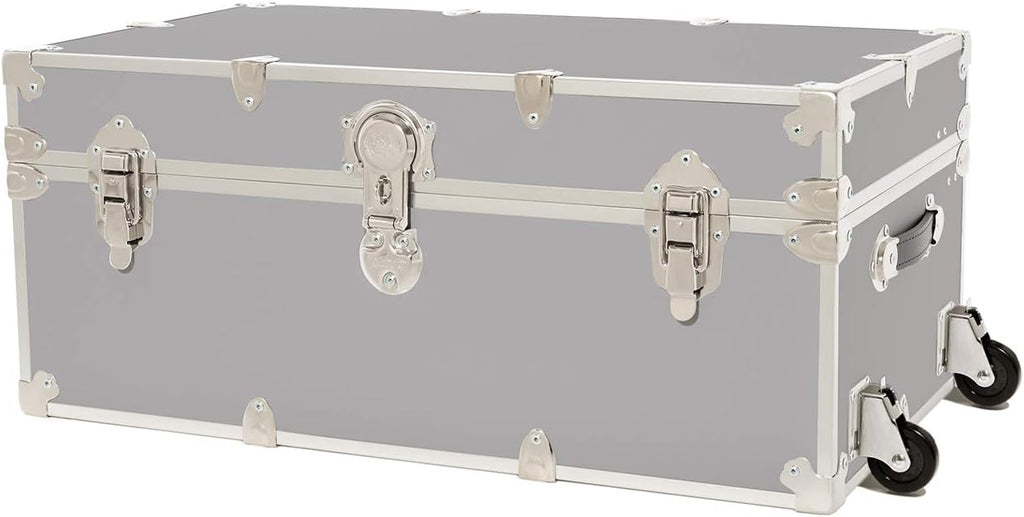 Large Armor Trunk with Removable Wheels 32x18x14 (Silver) G91525