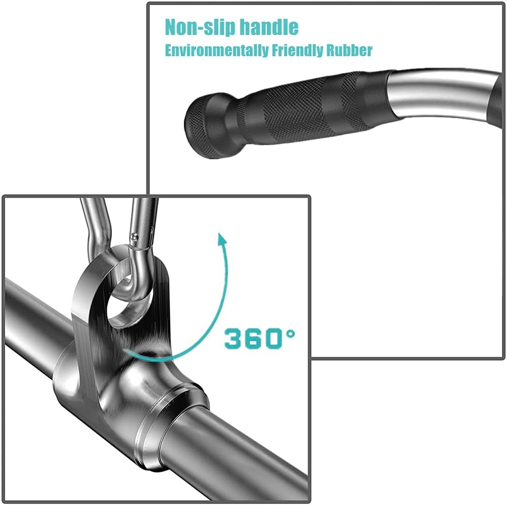 Silver LAT Pull Down Bar Cable Machine Attachment K21404