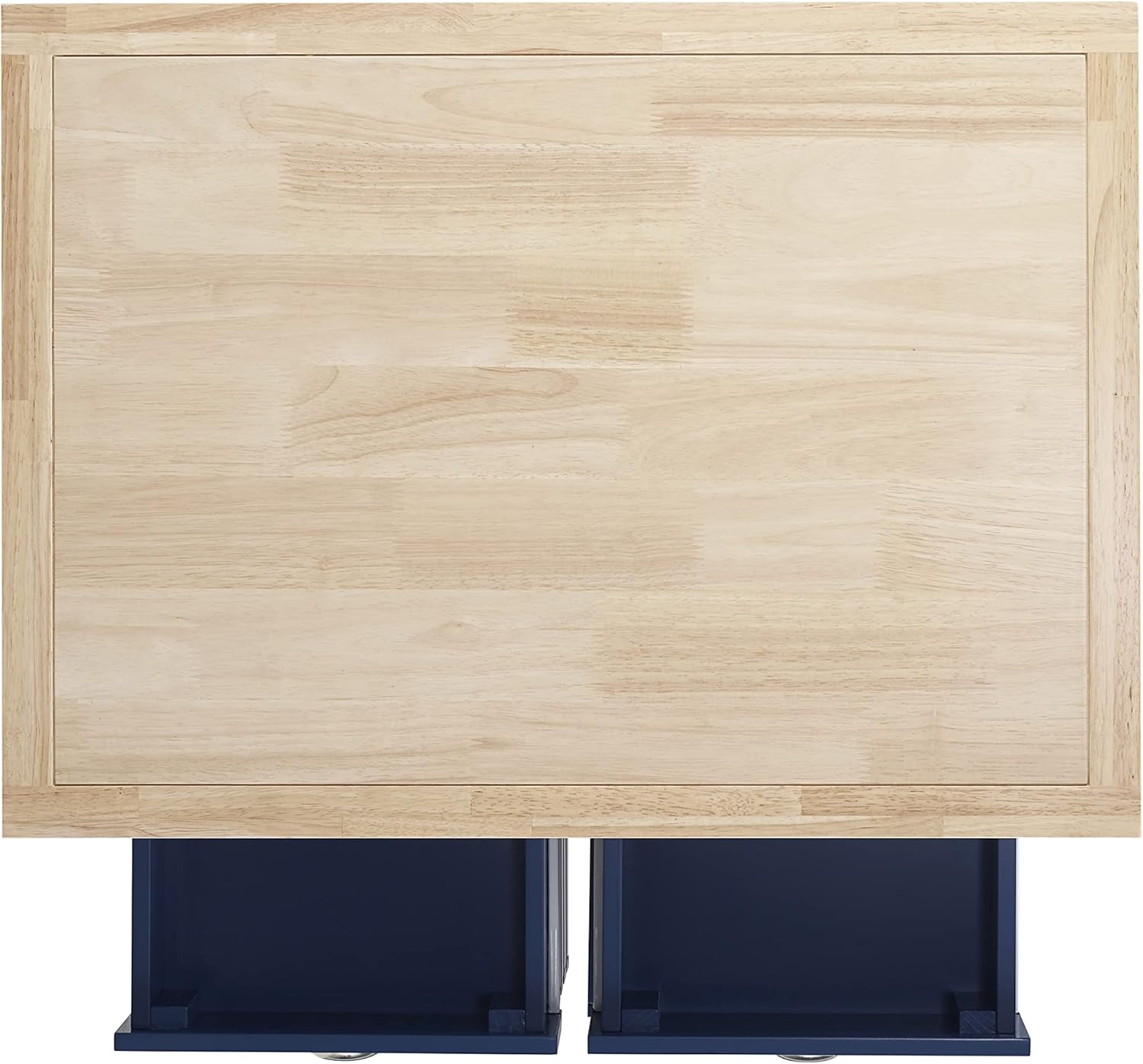 Denim Kitchen Cart with Locking Wheels W30991