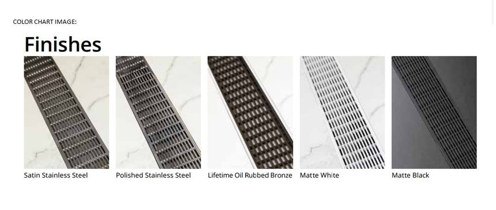 36 inch Linear Shower Drain Kit, Polished Stainless S631