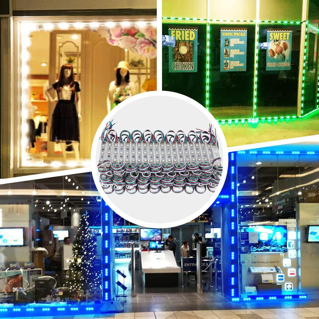 200Pcs Waterproof RGB LED Module Light for Storefront Signs B188267