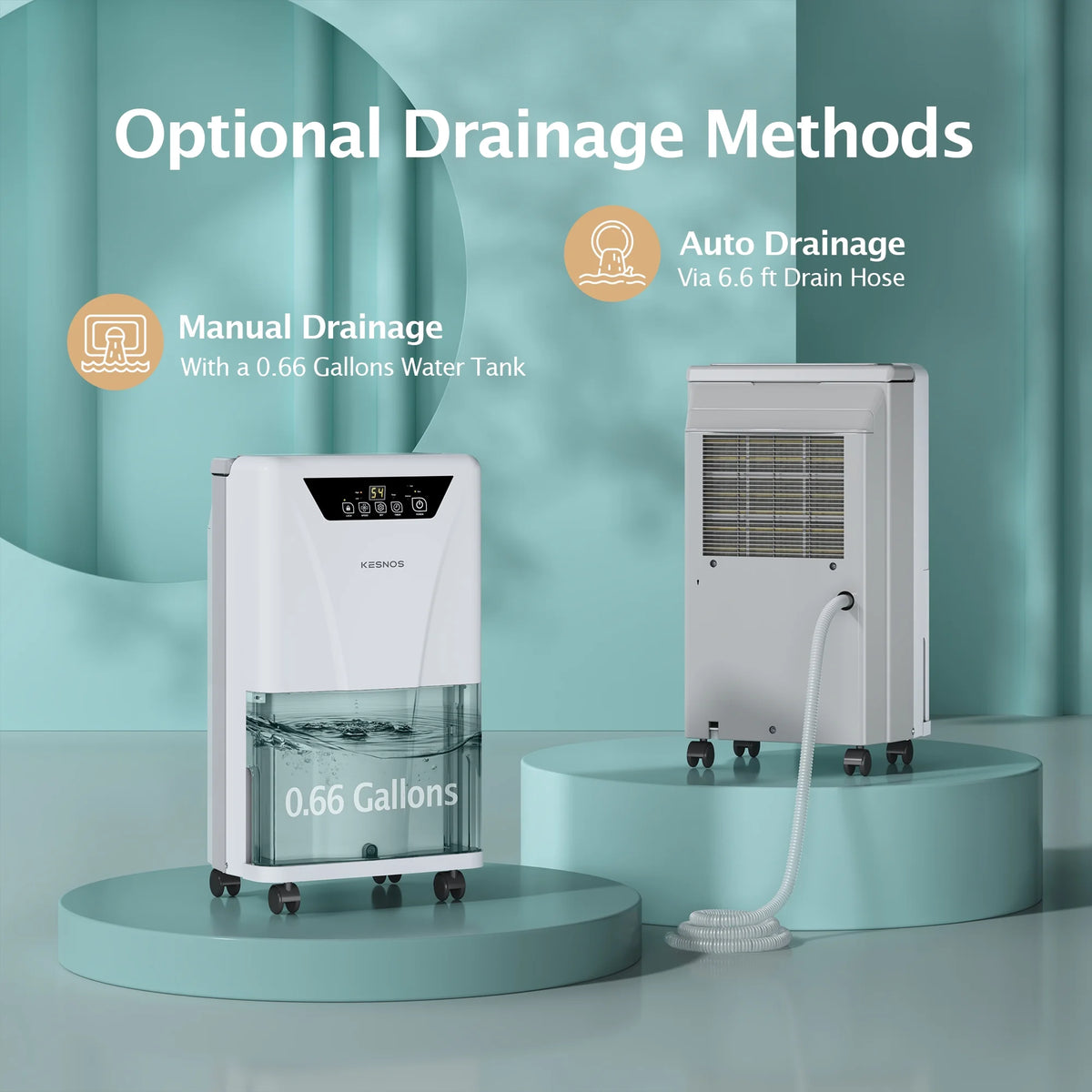 34 Pints Dehumidifier with Drain Hose X2086