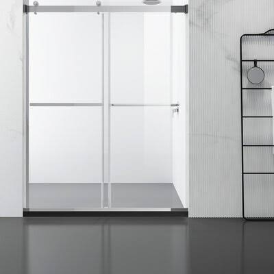 Chrome Double Sliding Frameless Shower Door U4556