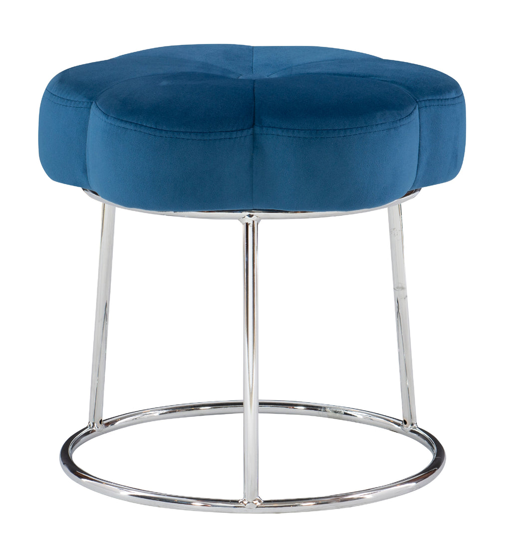 Navy Velvet Vanity Stool or Ottoman T28872