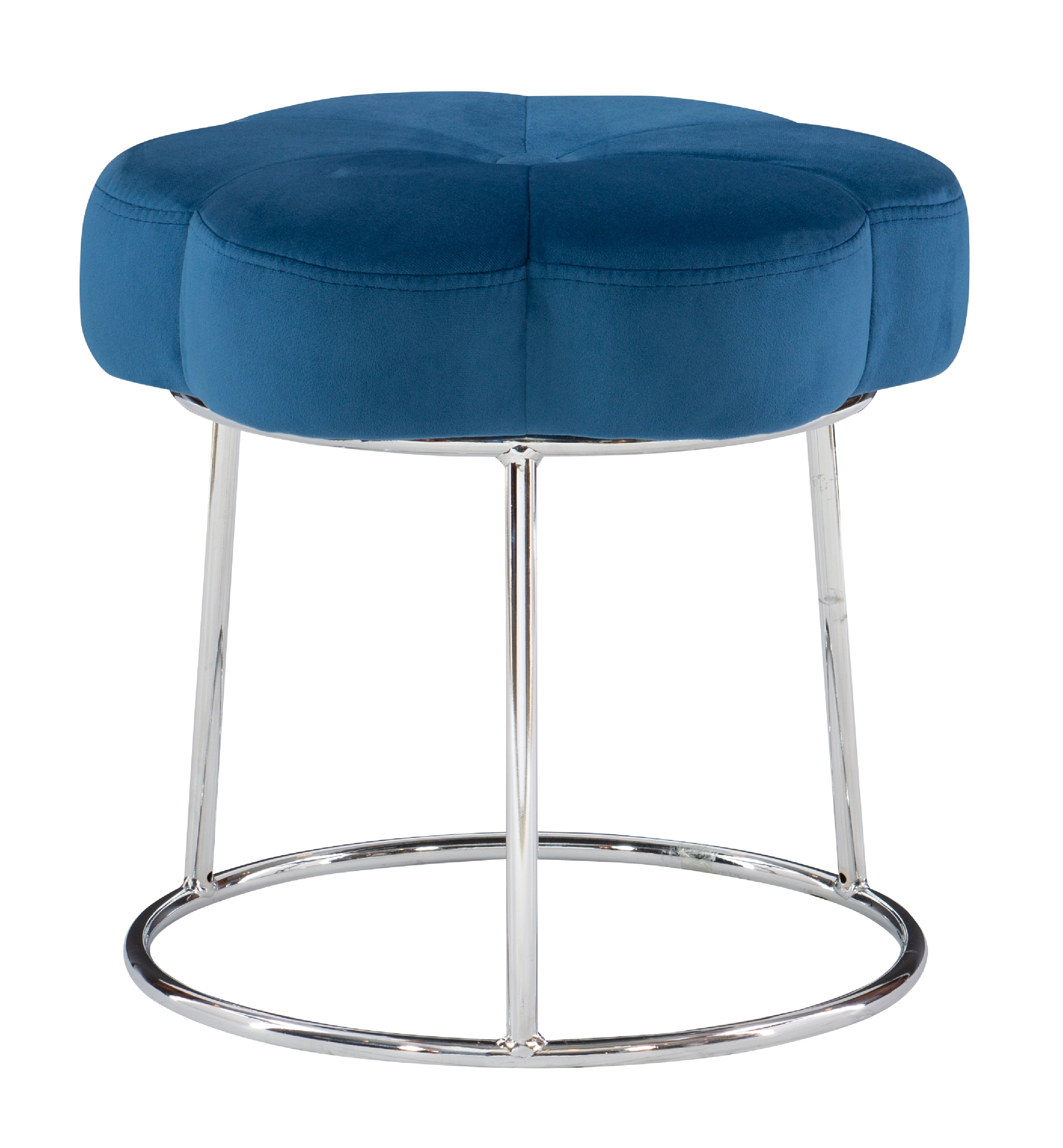 Navy Velvet Vanity Stool or Ottoman T28872