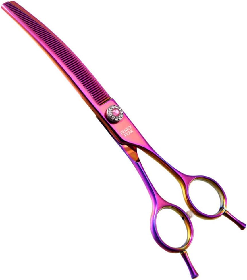 Professional Dog Grooming Scissors 7.0'' 440C Steel Thinning Scissors Black X735795