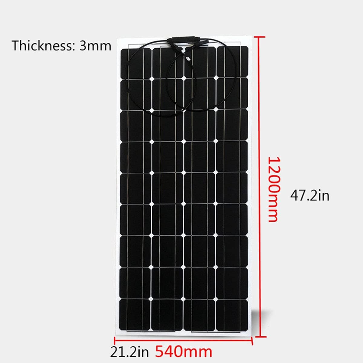 600W 2X 300W PET Flexible Mono Solar Panel with 40A Controller Q9395