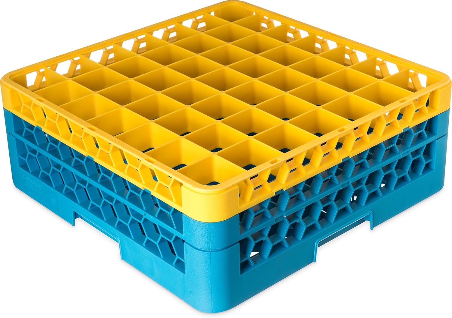 Blue 25 Compartment Glass Rack with 2 Extenders G492910