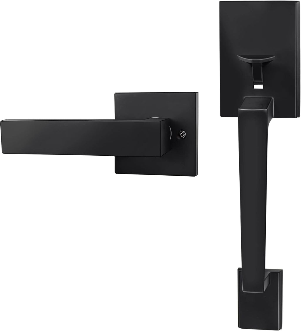 Matte Black Front Door Handleset Pack of 2 G216462