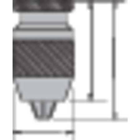 1/2x22 Cap Steel Keyless Drill Chuck I88783
