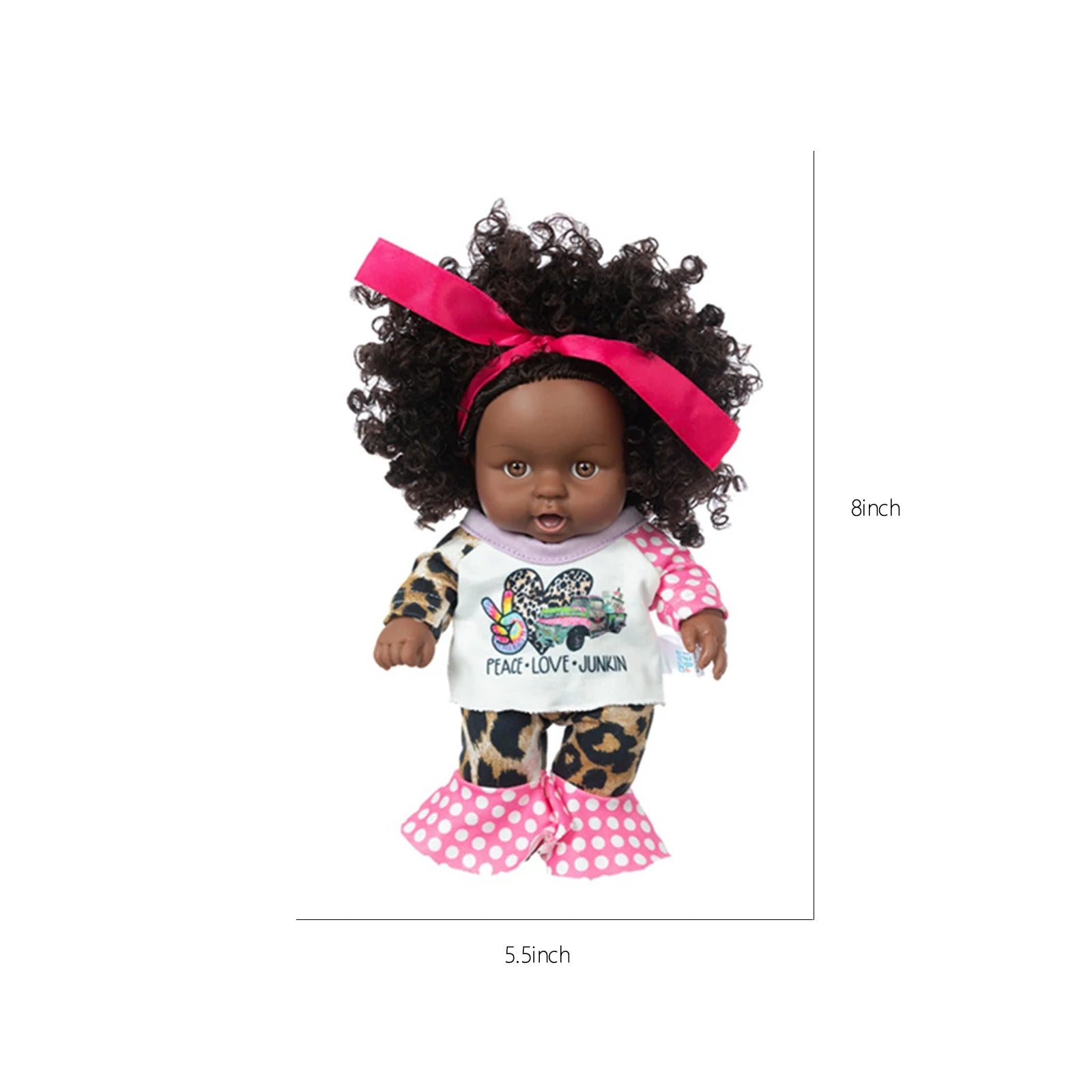 8 Inch Black Baby Dolls With Clothes A70001
