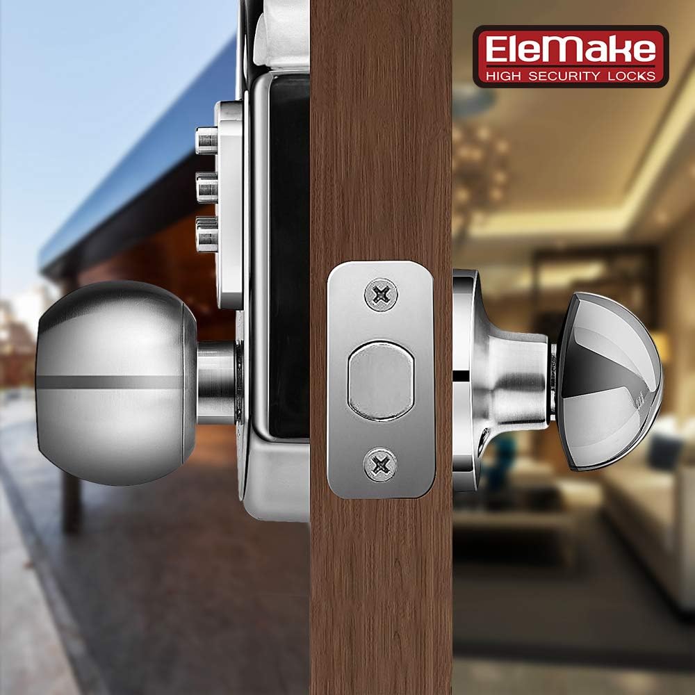 Keyless Entry Deadbolt Stainless Steel Digital Code Keypad Door Knob Weatherproof Pack of 2 T582
