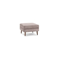 Nomad Velvet Ottoman with Dark Wood Legs B21668