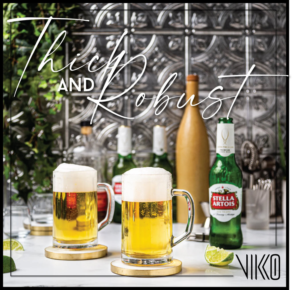 13.5 Ounce Clear Beer Mugs with Handle, Set of 6 Z571