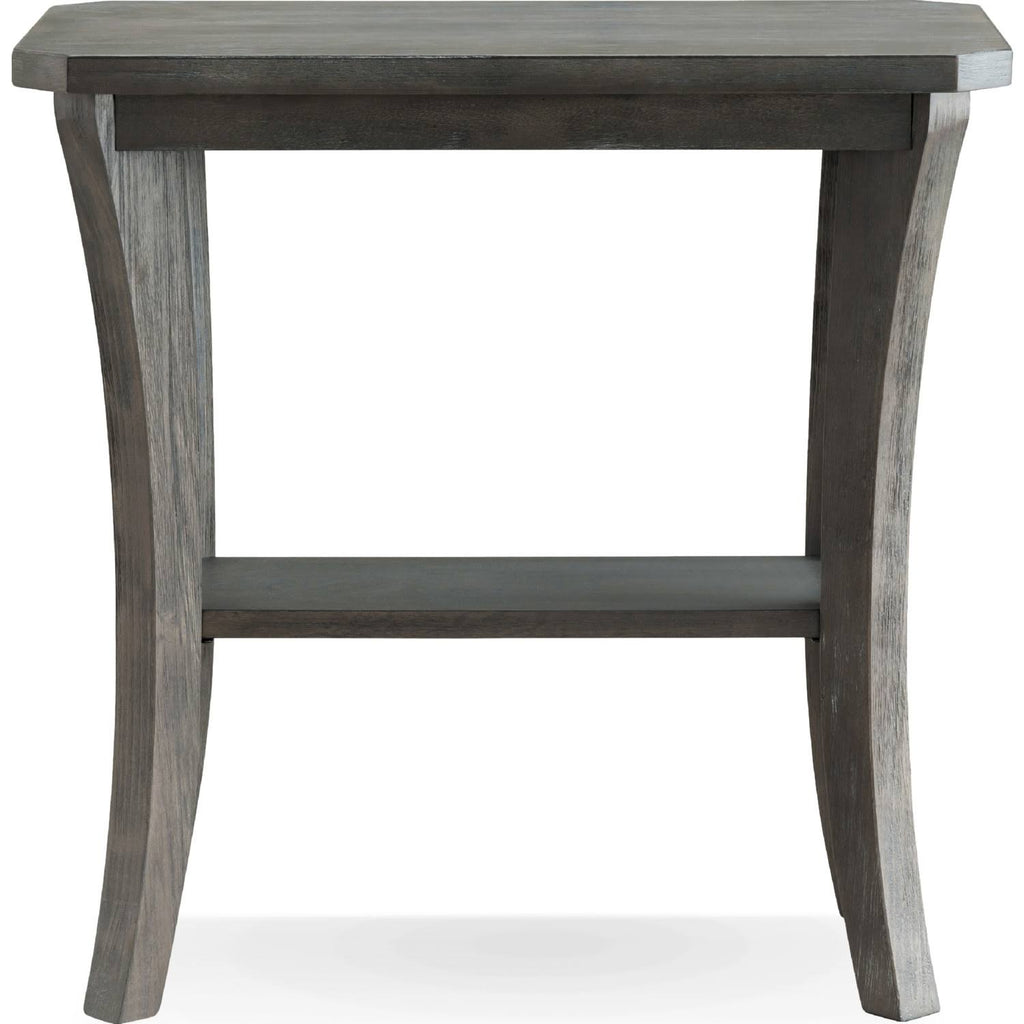 Rustic Wire Brushed Driftwood Narrow End Table K686655
