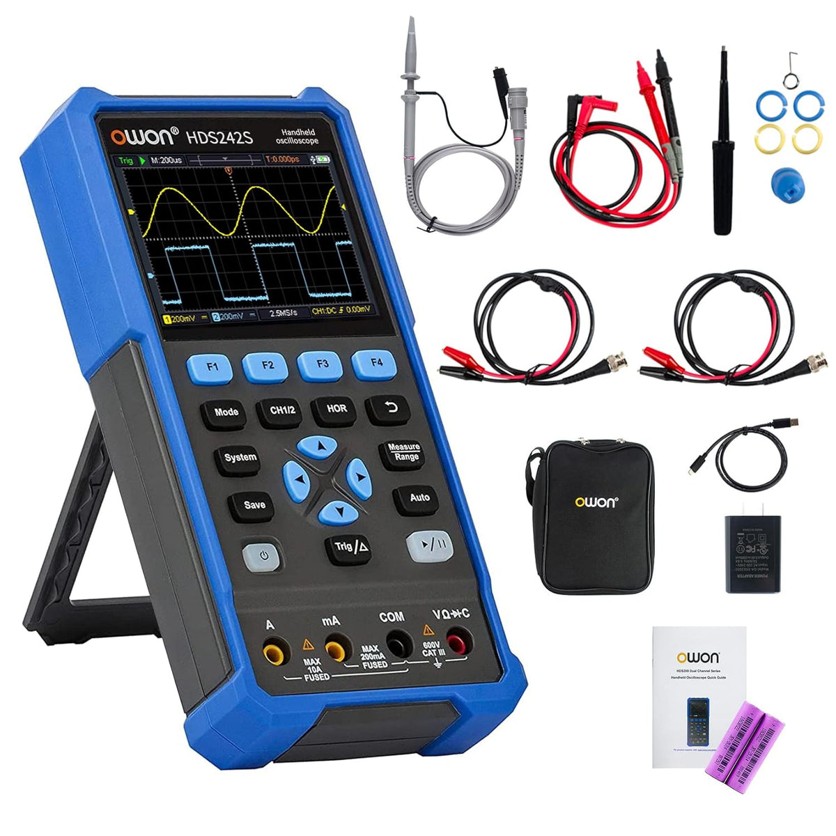 HDS242 Oscilloscope 2 in 1 Universal Test Instrument, 20000 Counts Digital Multimeter, 40 MHz + 2CH Y997