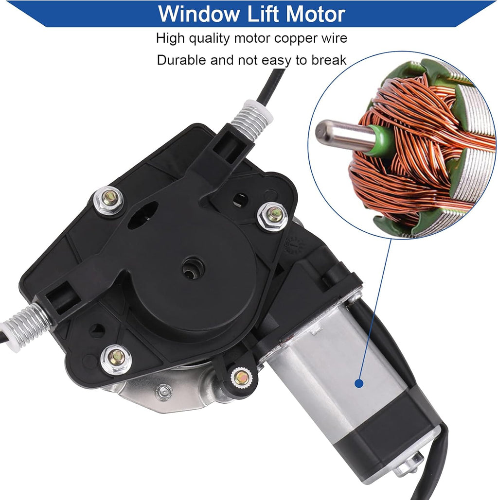 Rear Right Passenger Side Power Window Lift Regulator & Motor Assembly Compatible with 2001-2004 Jeep Grand Cherokee, Pack of 2 V880398