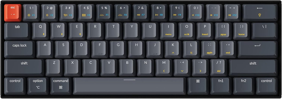 60% Layout Bluetooth Wireless/USB Wired Mechanical Keyboard with Gateron G Pro Red Switch White LED Backlit Compact 61 Keys S967
