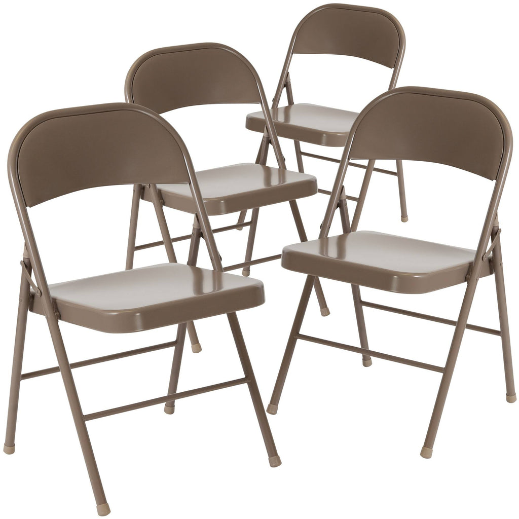 4 Pack Beige Metal Folding Chair X143871