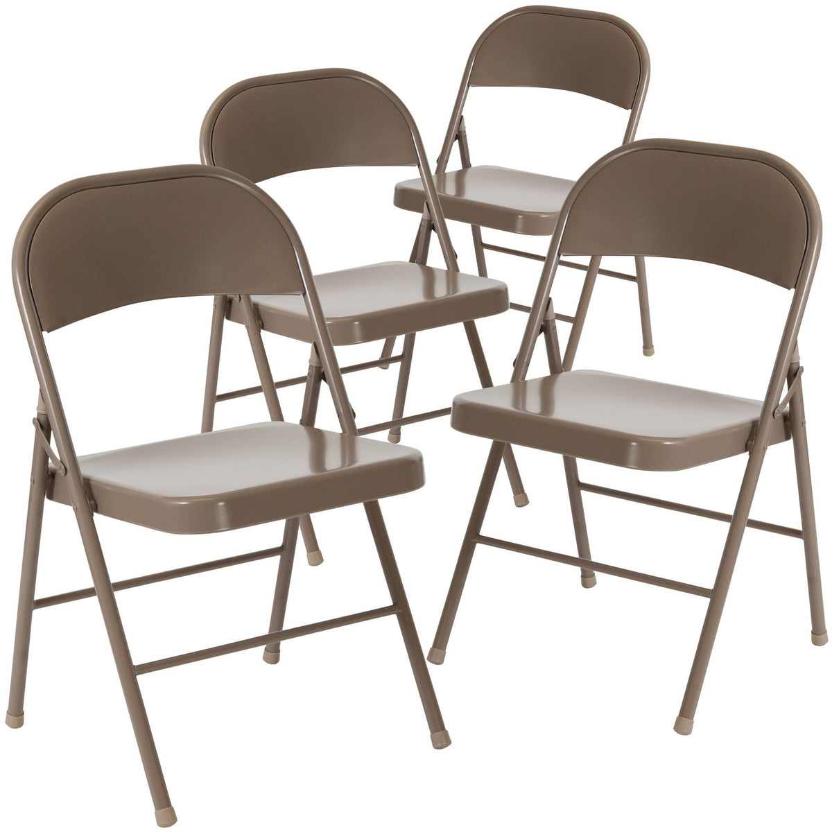 4 Pack Beige Metal Folding Chair X143871