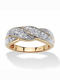 1/10 TCW Round Diamond Braid Ring in Solid 10k Gold L8294