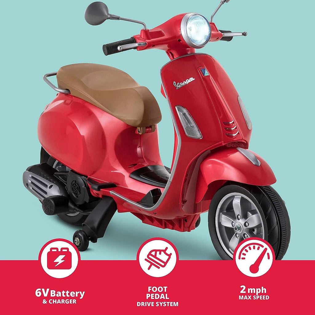 Red 6 Volt Electric Ride-on Scooter V760