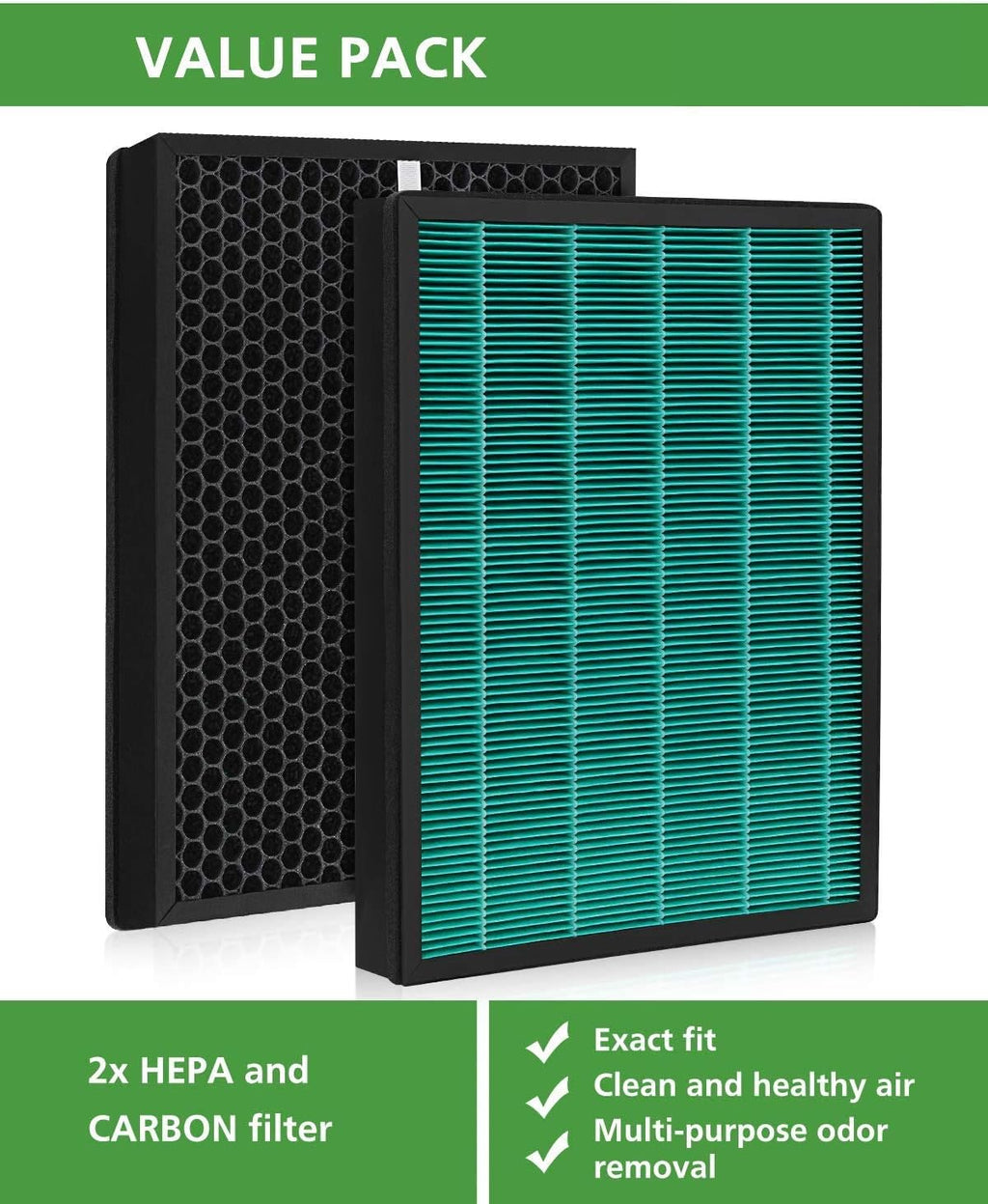 2 Pack Replacement Filter for Coway AIRMEGA Max2 Air Purifier True HEPA with Activated Carbon F8811