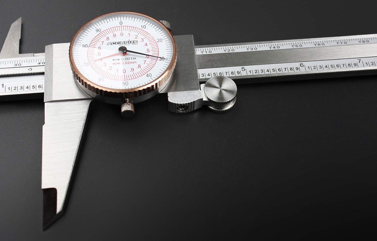 12'' by 0.001''/300mm by 0.02mm Dual Needle Precision Dial Caliper S3996
