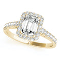 14K Yellow Gold Halo Engagement Ring L6892