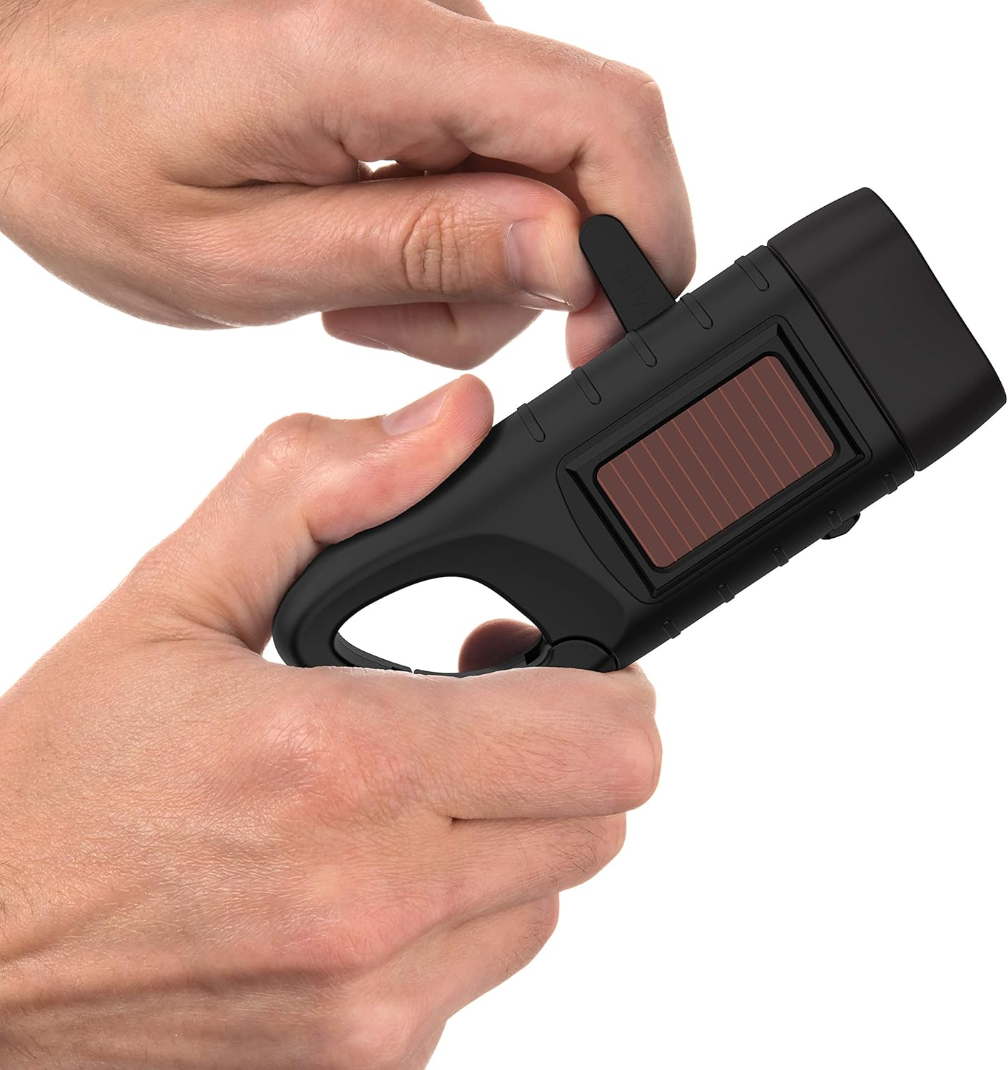Rechargeable Flashlight with Solar Power & Hand Crank, High Lumen LEDs, 4 Pack G4044